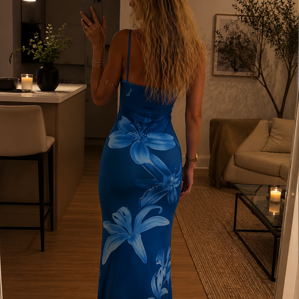 Get 50% Off Today, Azure Bloom Maxi Dress 💕