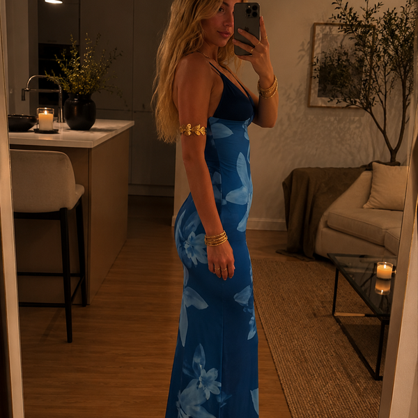 Get 50% Off Today, Azure Bloom Maxi Dress 💕