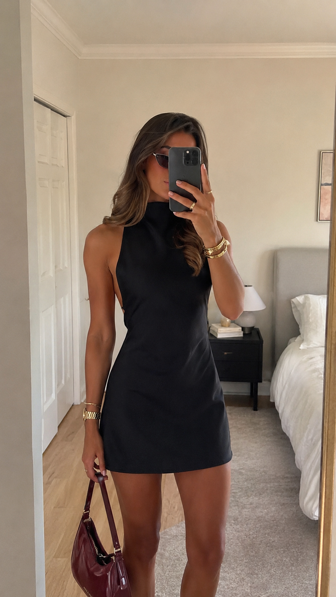 Get 50% Off Today, Black Mini Dress 💕