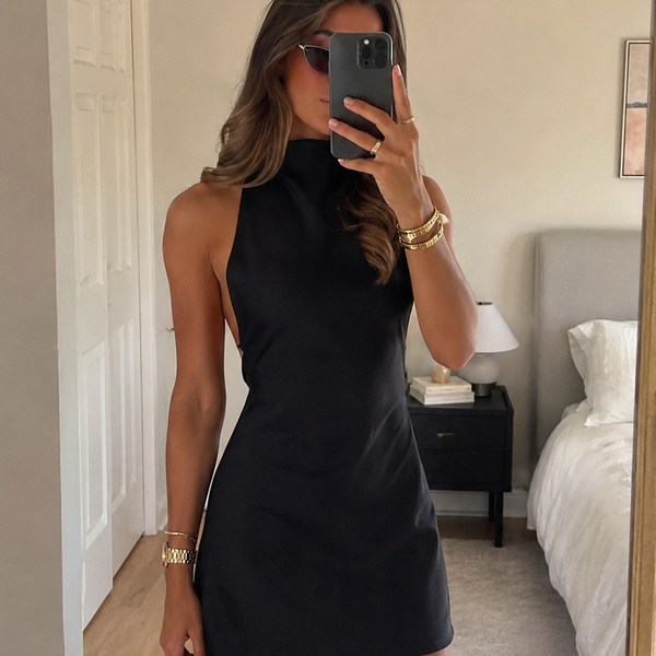 Get 50% Off Today, Black Mini Dress 💕
