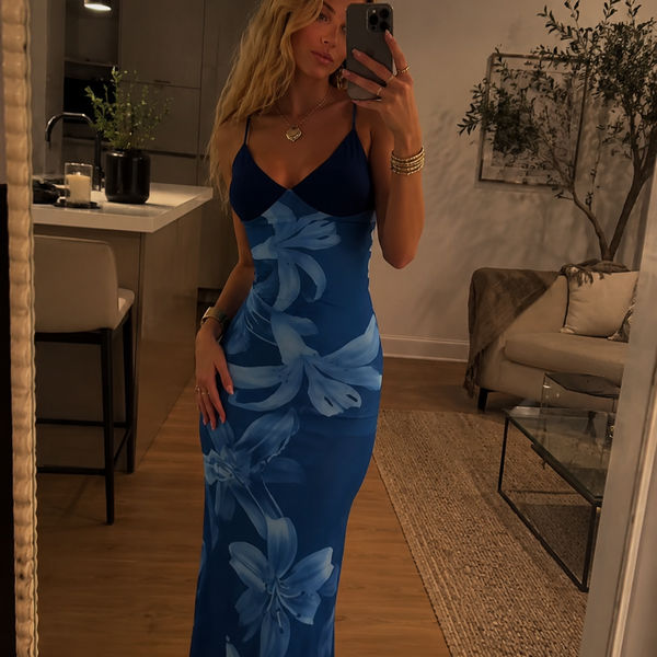 Get 50% Off Today, Azure Bloom Maxi Dress 💕