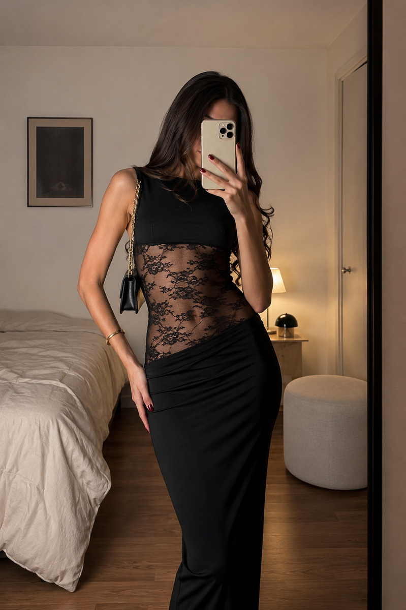 Get 50% Off Today, Midnight Lace Dress 💕