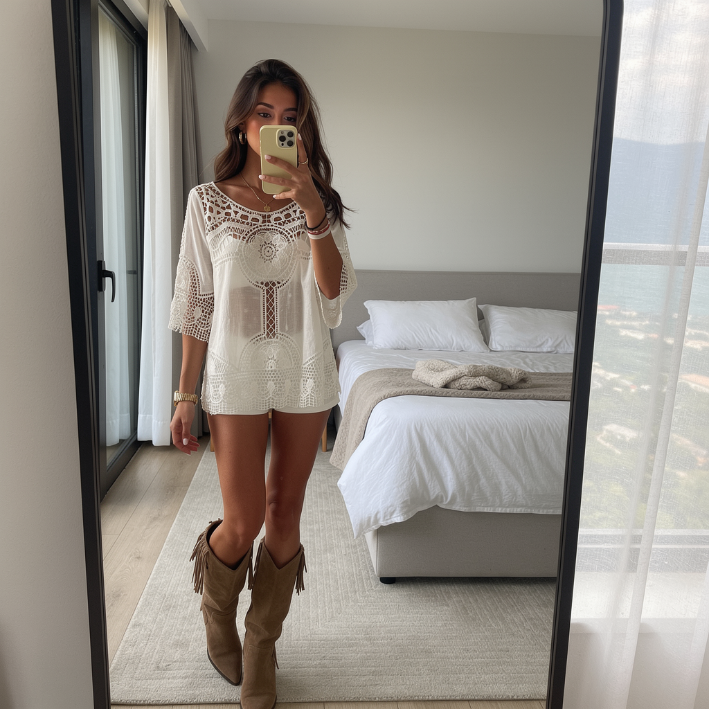 Get 50% Off Today, Lace Beach Top 💕