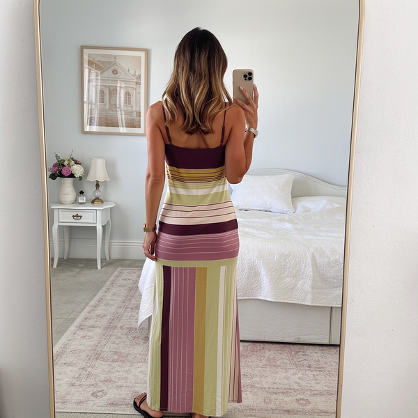 Get 50% Off Today, Striped Maxi Dress